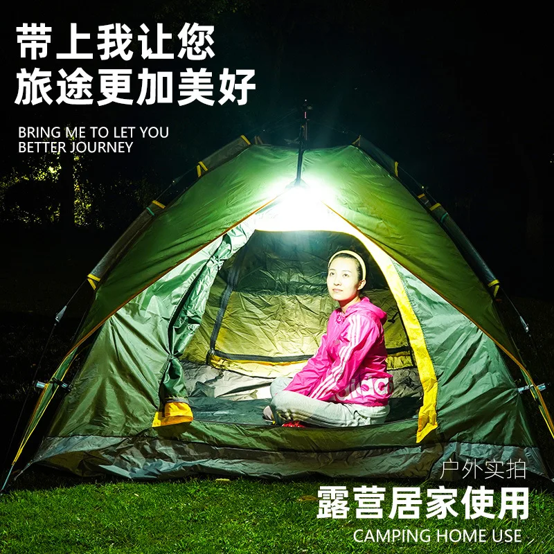 New Outdoor Night Market Stall Light Emergency LED Tent Light Rechargeable Portable Rechargeable Outdoor Camping Light