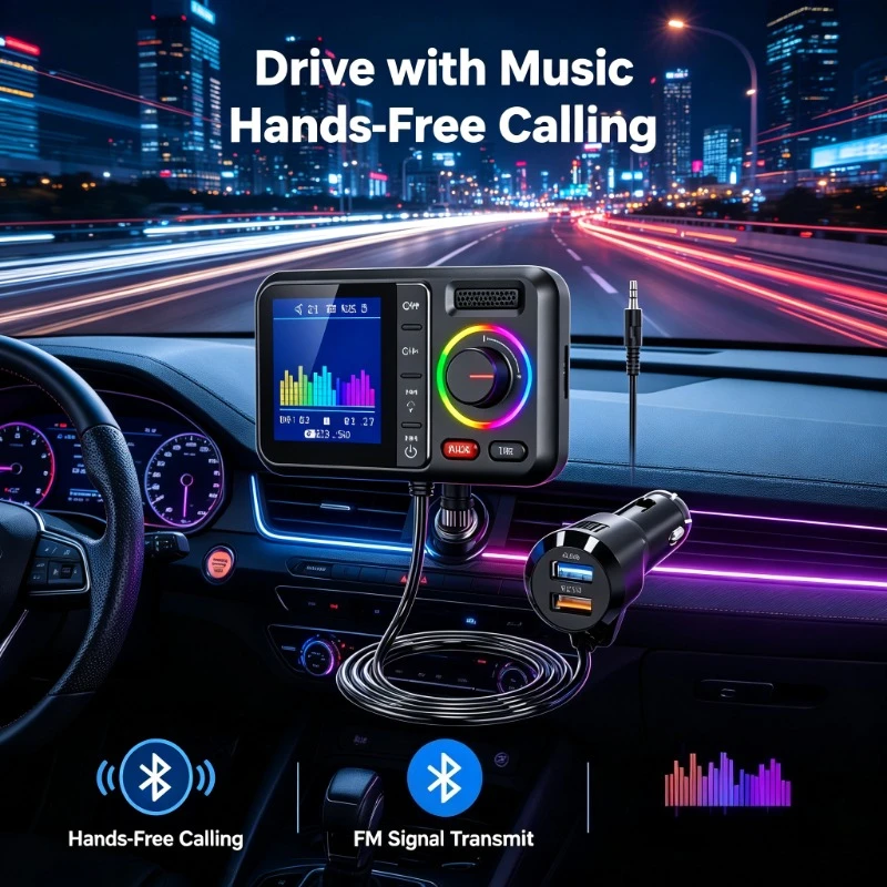 1. Multi‑Function Car FM Audio Gear, Dual USB Fast Charge For Urban Driving MP3 Audio Play Setup