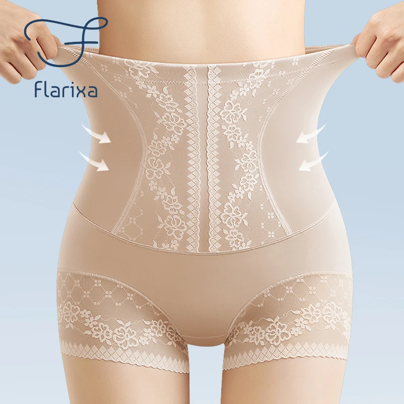 Flarixa Waist Trainer Body Shaper Women Tummy Control Underwear Flat belly Shaping Panties Breathable Ice Silk Underpants Briefs