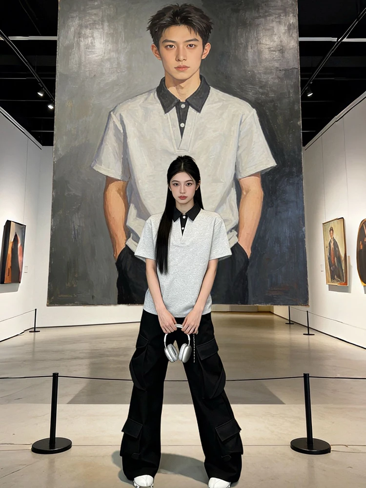 

Мужская летняя футболка в американском стиле с коротким рукавом, имитация двухслойности, Cool Handsome, CleanFit, Heavyweight