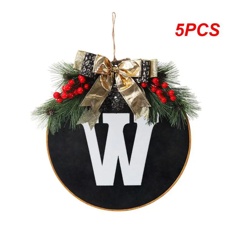 5PCS Stylish And Sophisticated Door Hanging Convenient Christmas Wreath Durable Pendant Christmas Decoration