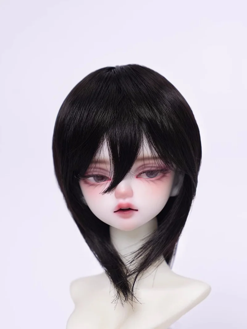 BJD doll wig is suitable for 1/6 1/4 1/3 size male short hair soft silk Wolf tail doll accessories