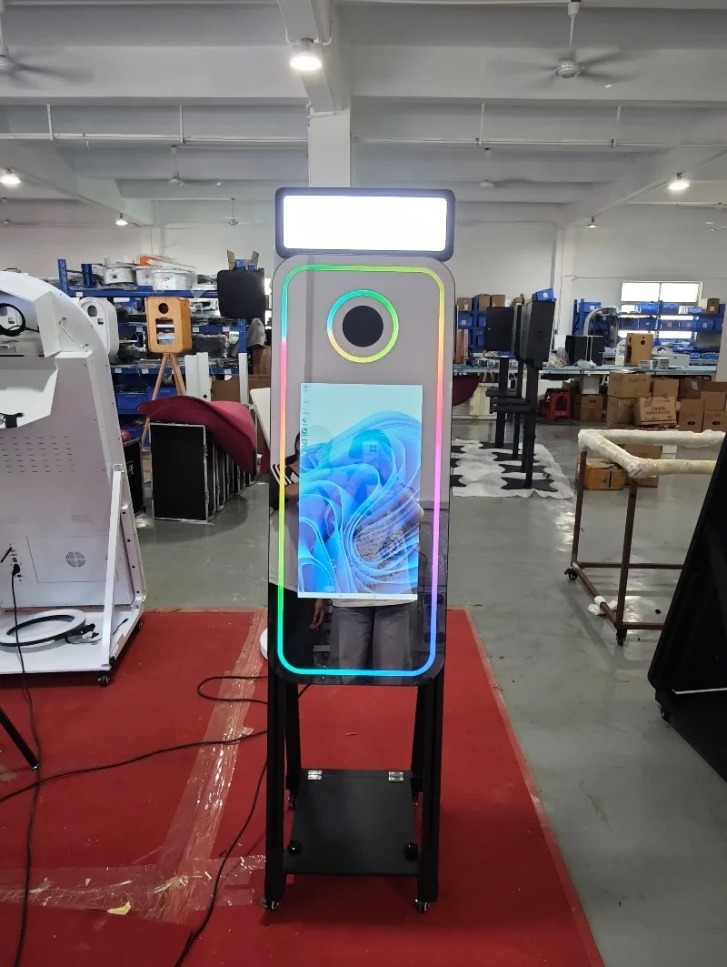 Automatic Photo Booth Machine Touch Screen Selfie Booth Smart Camera Kiosk for Mall Wedding Party Event