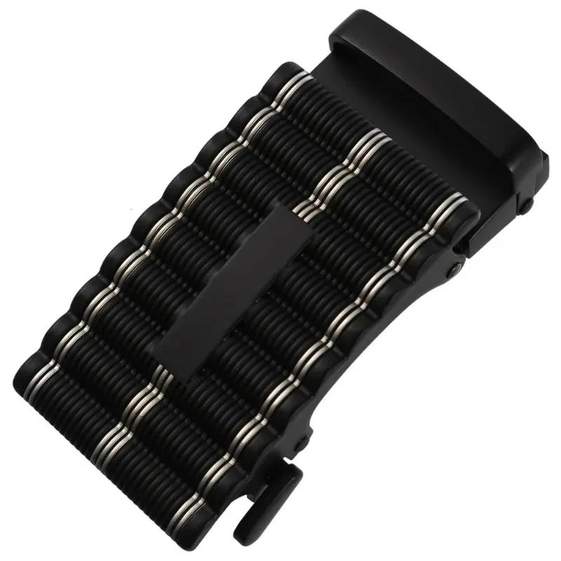 New Striped Automatic Buckle Fashion Men's Business Alloy Automatic Buckle Designer Belt Men 3.5 Cm