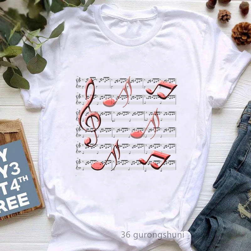 Those Who Don'T Believe In Music Graphic Print T Shirts Women Watercolor Book Tee Tshirt Femme Summer Fashion T-Shirt Female