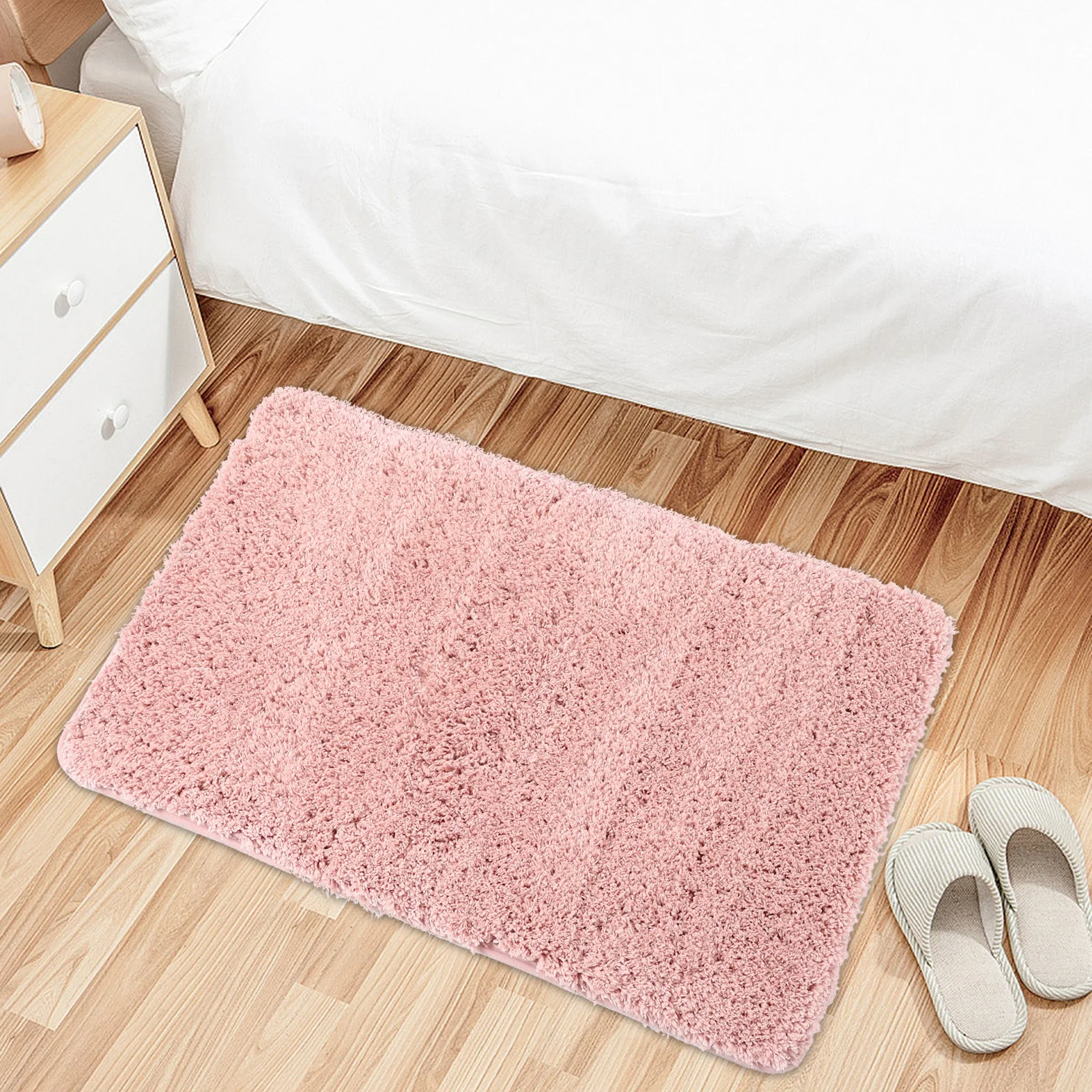 

Bathroom Rug Soft Absorbent Non-Slip Floor Mat Washable Bath Mat for Shower Tub Home Soft Bath Rug Bathroom Mats