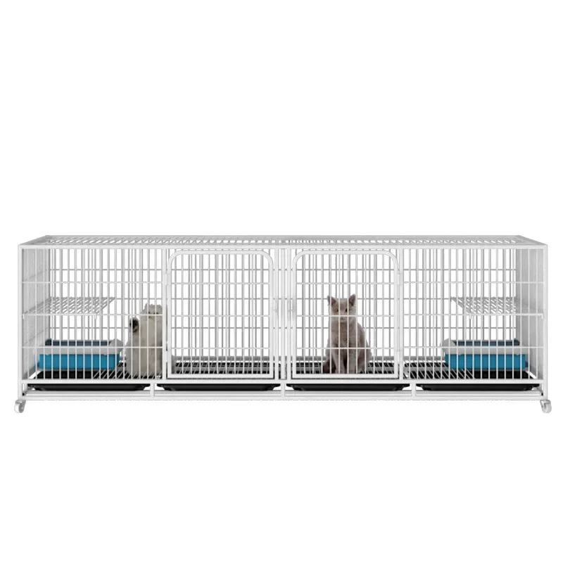 Divided Space Luxury Stackable Pet Store Display Metal Wire Mesh Cage Animal Cat Breeding Cage