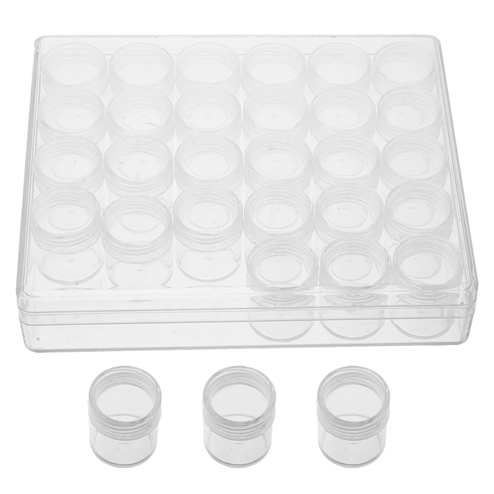 

30 Pcs Plastic Storage Bottles Empty Travel Size Containers Transparent Square High Transparency Large Capacity Craft Organizer