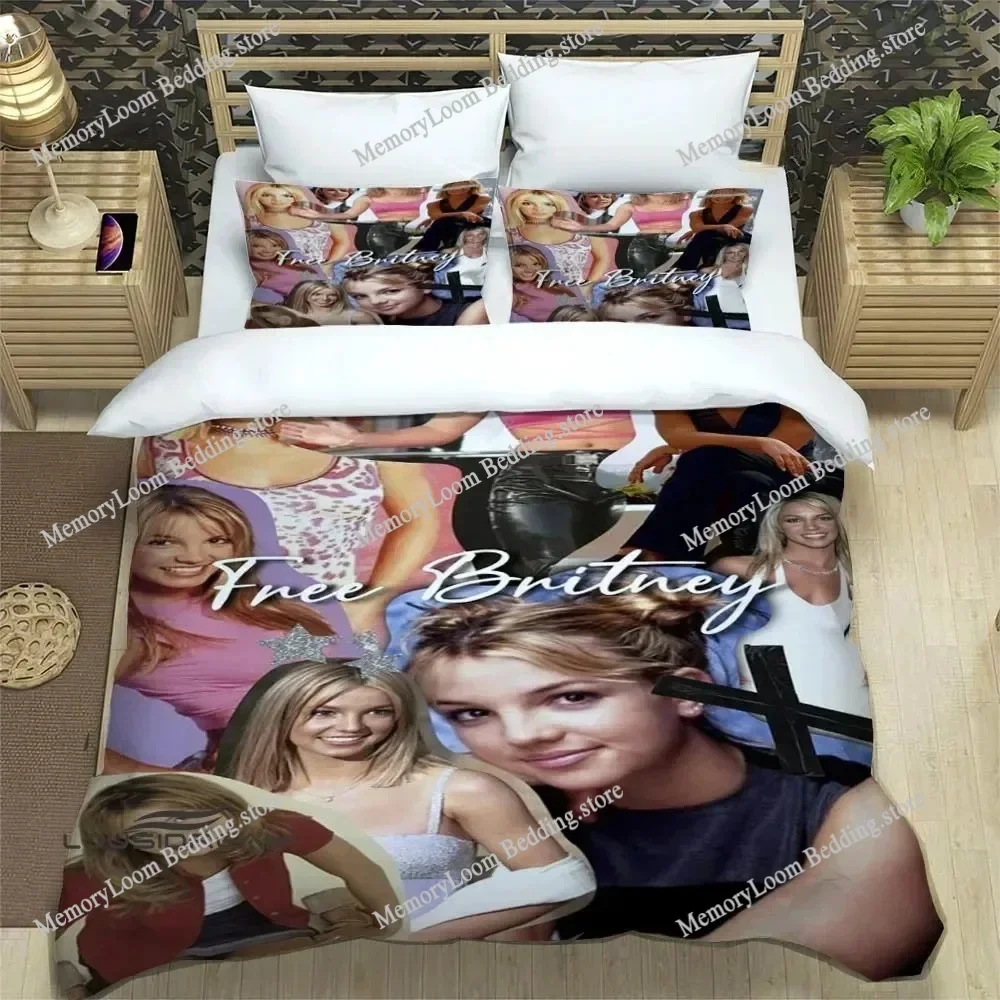 Britney Spears Duvet Cover Pillowcase Bedding Set Adult Boys Girls Bedroom Decoration Children Gift Single Double Large Size
