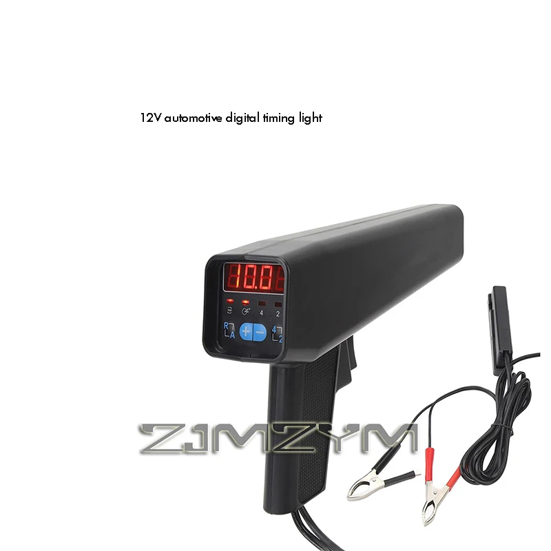12V Digitial Ignition Timing Light Inductive Petrol Engine Timing Light Tool with Sliding Sensor Clip for Car Motorcycle Marine