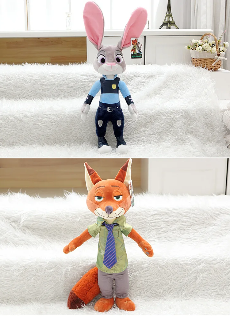 40-50 cm Zoo-Charakter Nick Wilde Judy Hopps Cartoon Niedliche Spielzeugpuppe Modell Geburtstags- und Weihnachtsgeschenk für Freunde – Detail 7