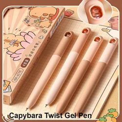 Cute Stationery Pen Set 0.5mm Needle Tip Stable Writing Lovely Cartoon Twist Gel Pens, Funny Kids Back to School Useful Supplies