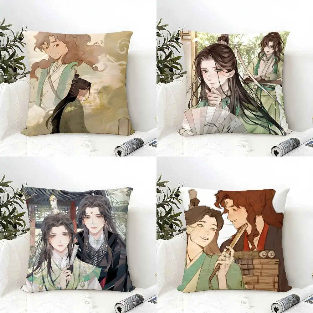 Scum Villains Self-Saving Cushion Cover Eco Linen Pillow Case Double-Sided Print Breathable Durable Zipper Home Decor Gift