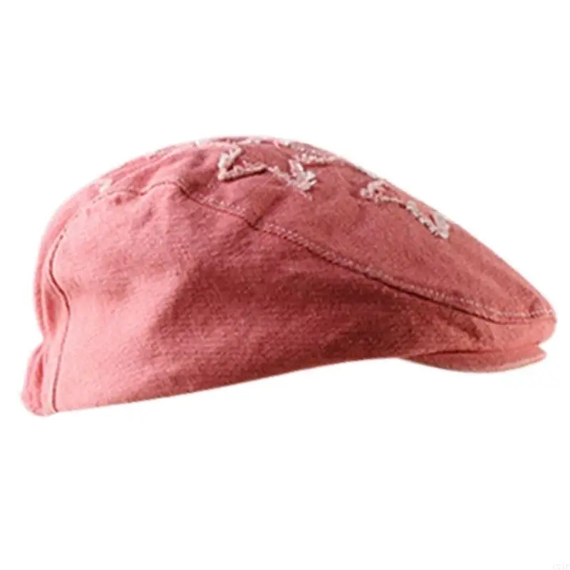 C71F موزع الصحف قبعة النساء فتاة الكورية الخمس نجوم مدببة طباعة قبعة في الهواء الطلق الشارع صور قبعة قبة قبعة التسوق Sunproof #5