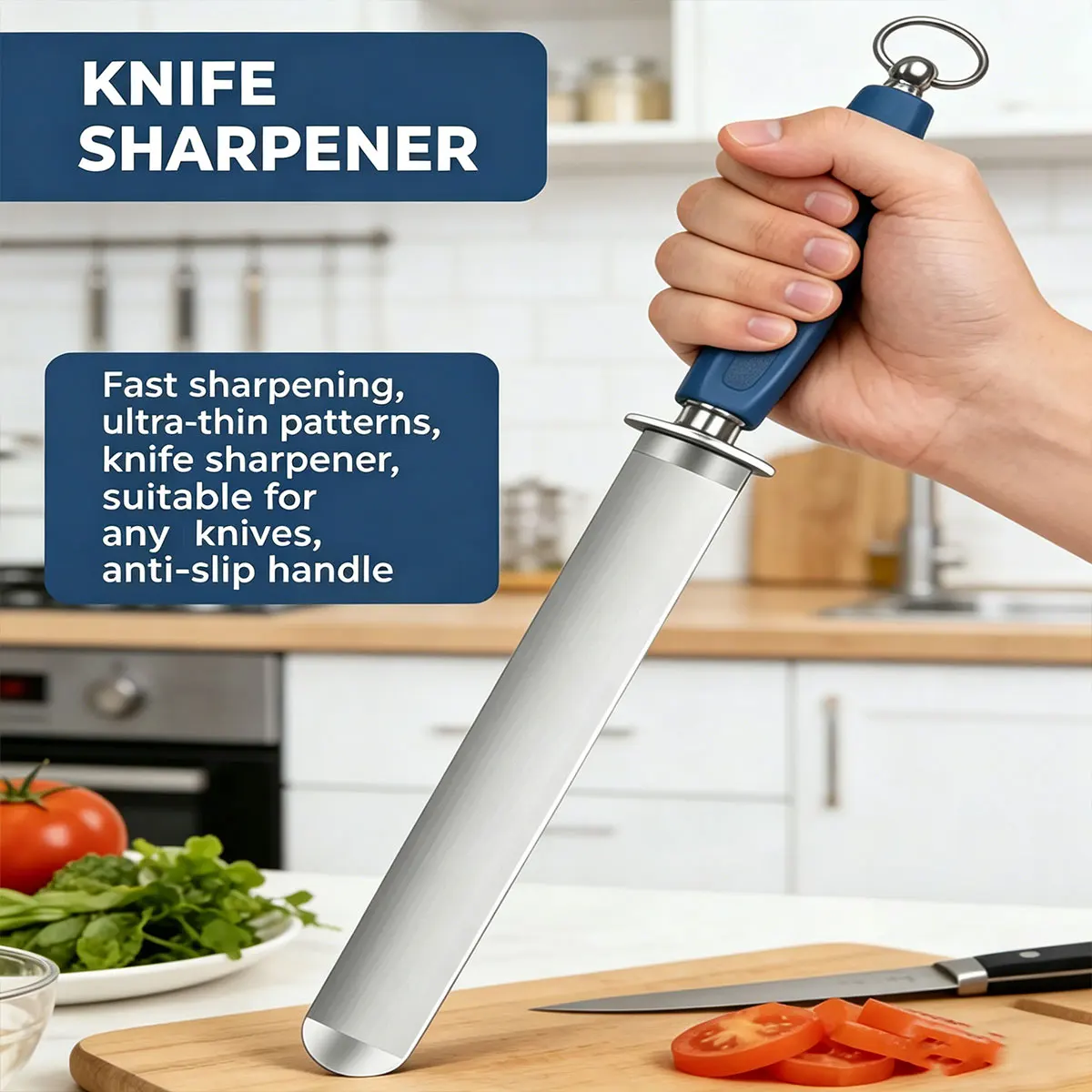 Professional Grinding Tool Stick Stainless Steel Diamond Sharpening Honing Steel Knife Sharpener Rod