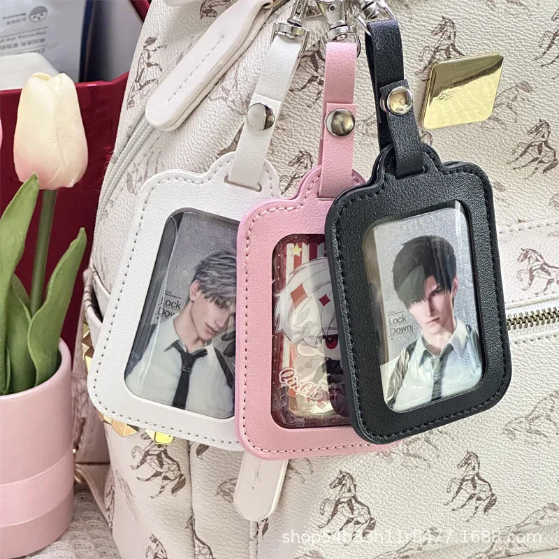 Simple PU Leather Protective Case for Rectangular Badges ACG Pins Badge Brick Holder Display Bag for Girl’s Backpack Ita Bag