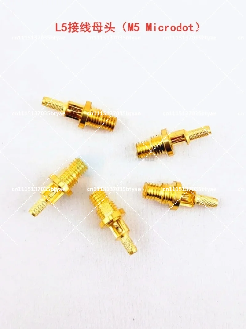 10 Piece Probe Cable L5 M5 Plug Male TOFD Probe Flaw Detector Microdot Connector