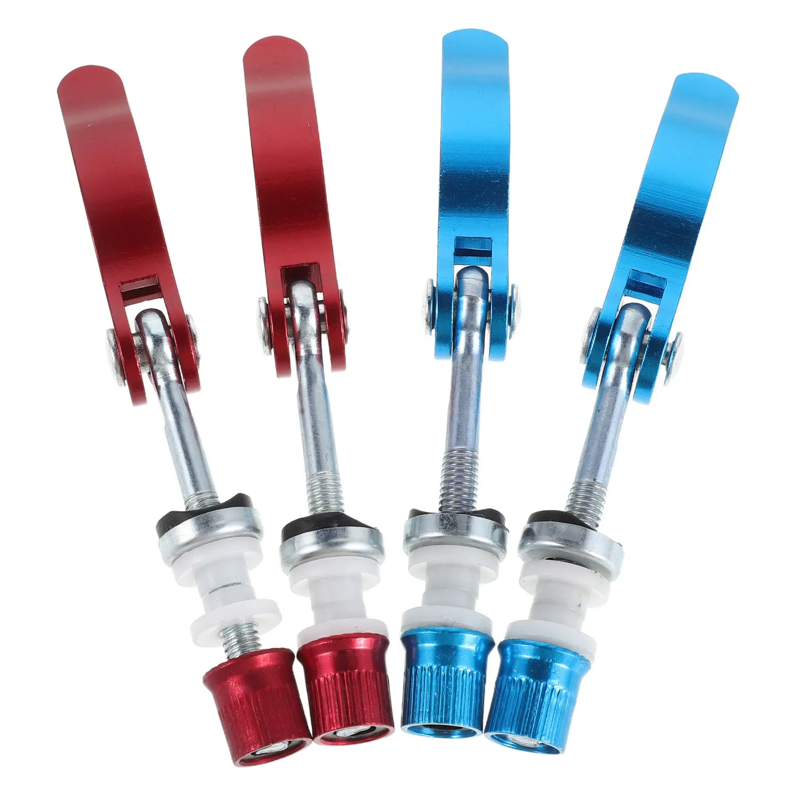 

4Pcs Bicycle Quick Release Clamp Aluminum Alloy Seatpost Locking Skewer Easy Tool-Free Adjustment for Mountain Bike Folding