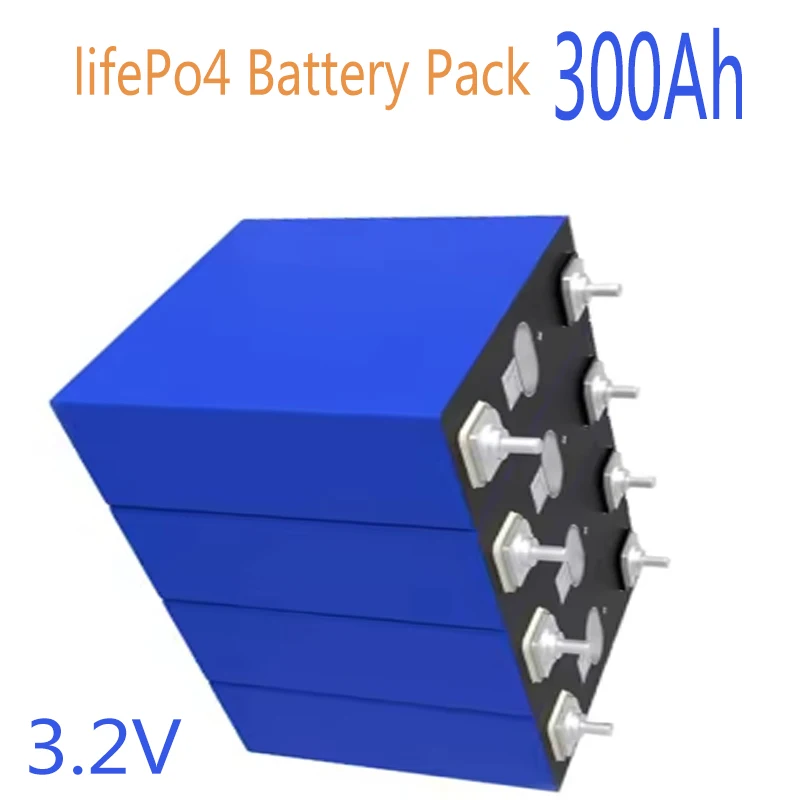 300Ah Grade A Battery 12V 24V 48V 3.2V Lifepo4 Battery Rechargeable Lithium Iron Phosphate Battery For Backup Power RV Boat Cart