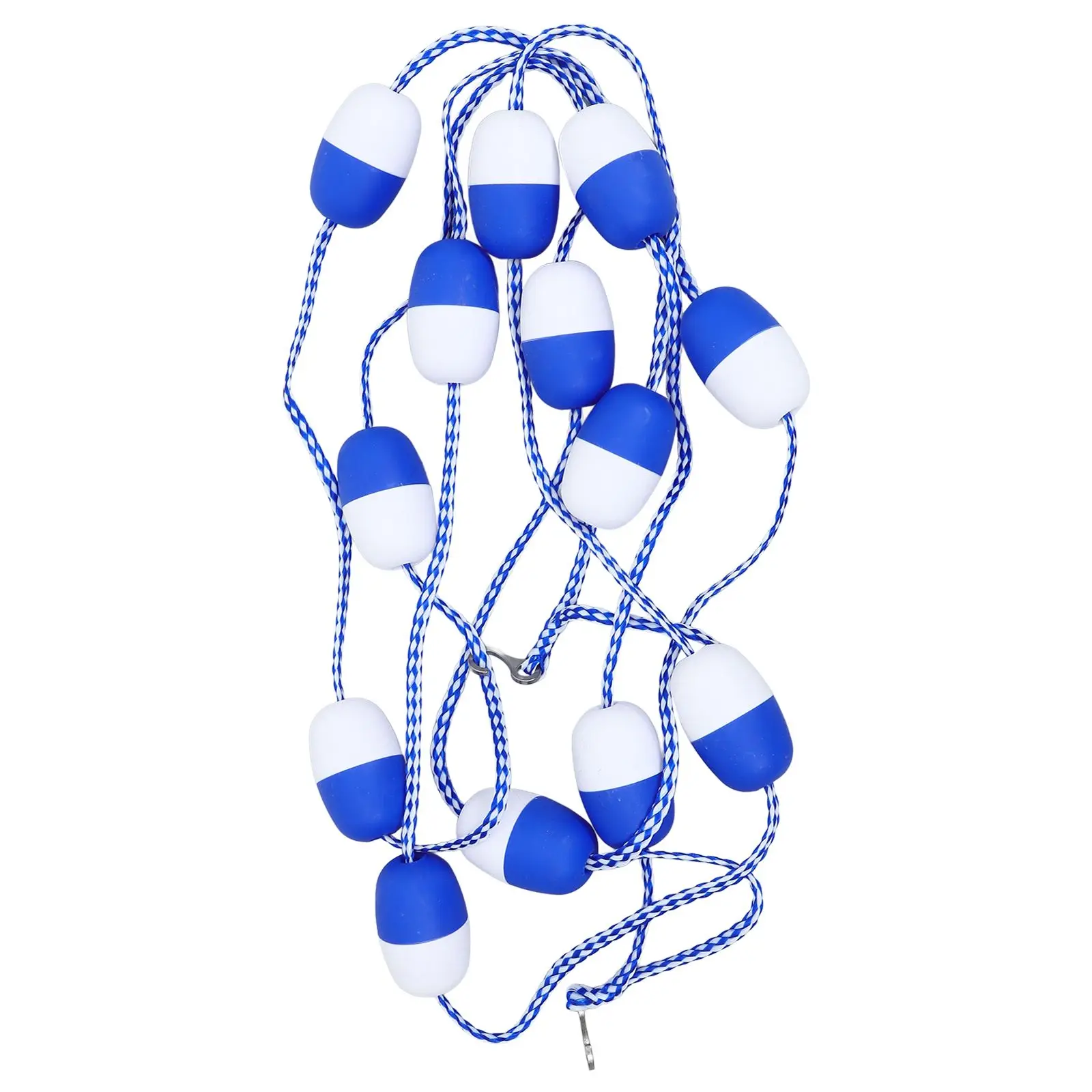 

20 Feet Floating Rope With 7 Bi Tone Buoys For Safety Divider Excellent Visibility Sectioning Hazardous Areas Swimming Lanes