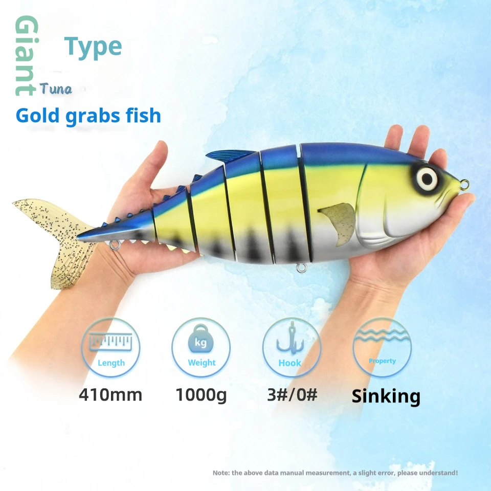 1kg特大マグロリアルハードフィッシングルアー耐摩耗性マルチ