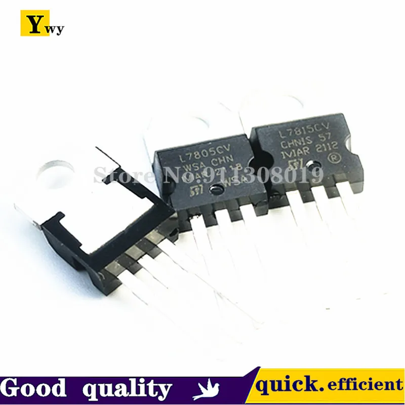 10PCS/LOT New L7805CV / 12/15/24 CV TO - 220-1.5 A three-terminal voltage regulator tube 7805 thick slices