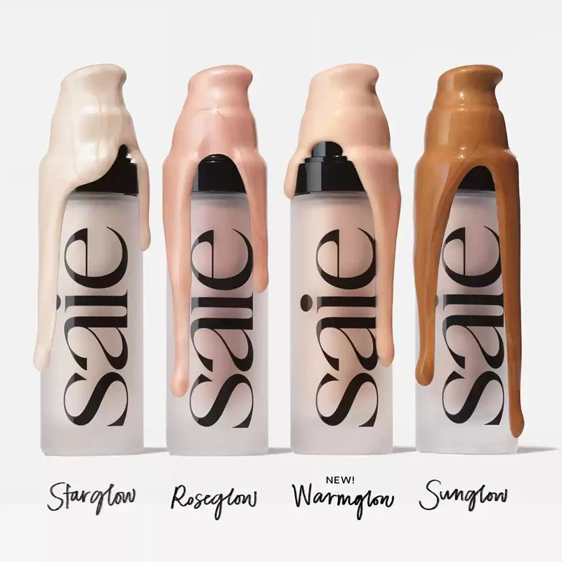 Saie Glowy Gel Hydrating Dewy Liquid Highlighter Face Contouring Body Sun-kissed Natural Radiance Blush Clean Beauty Makeup Kit