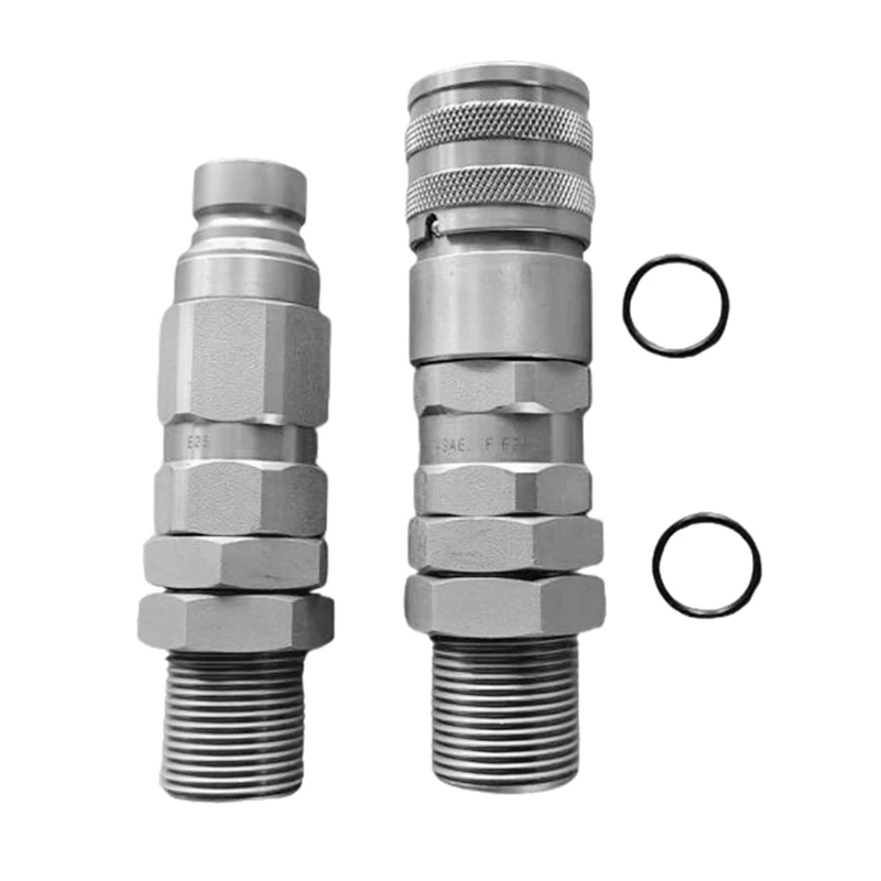 Super Sale 1Pair Hydraulic Quick Connect Coupler AT312877 KV13884 for John Deere 326D 280 332 325 Excavator 17D 27C 4486230 4486