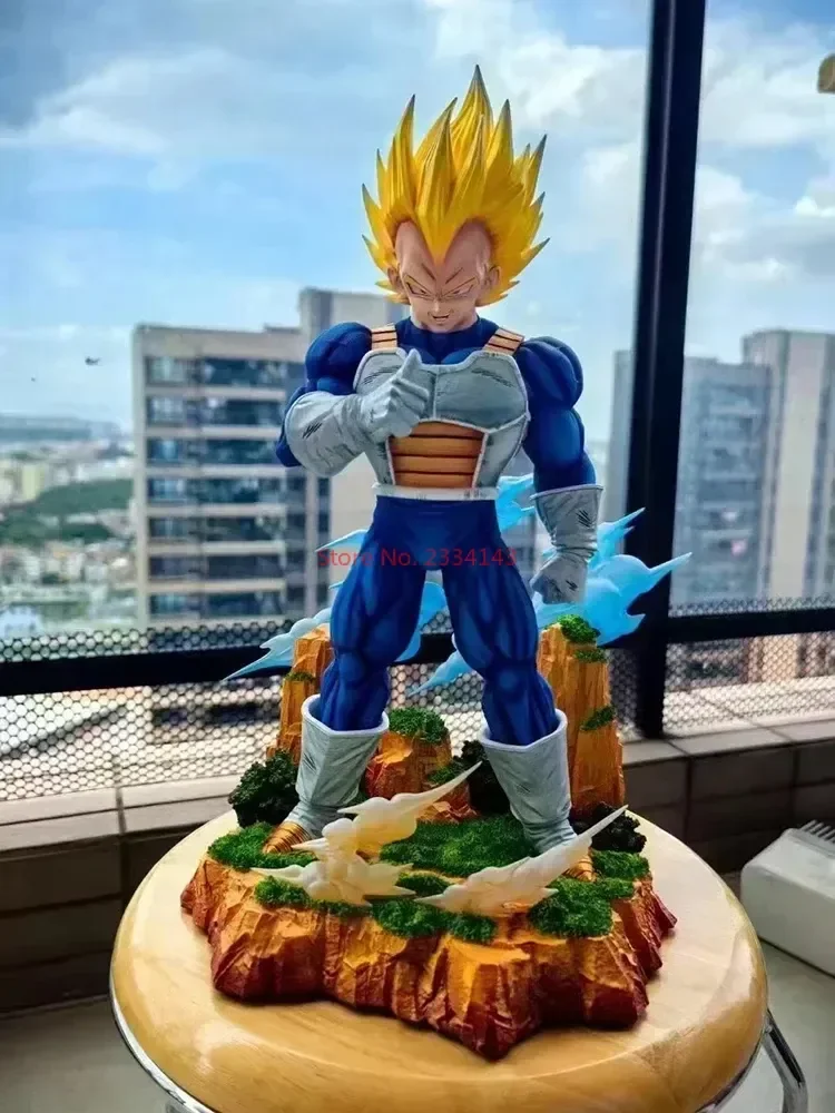 36cm Dragon Ball figurka Anime Gk Vegeta autodestrukcja efekty specjalne Super Saiyan akcji Model lalki kolekcjonerskiej zabawki na prezenty dla dzieci