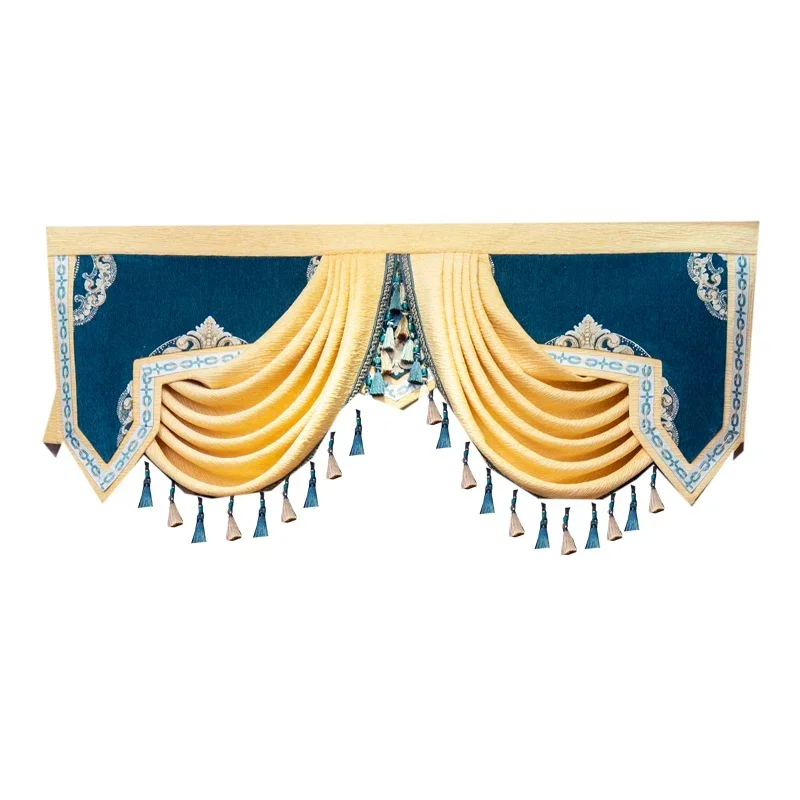 

Customized European Style Luxury High-end Window Curtains Valance for Living Dining Room Bedroom Villa Home Study Hotel