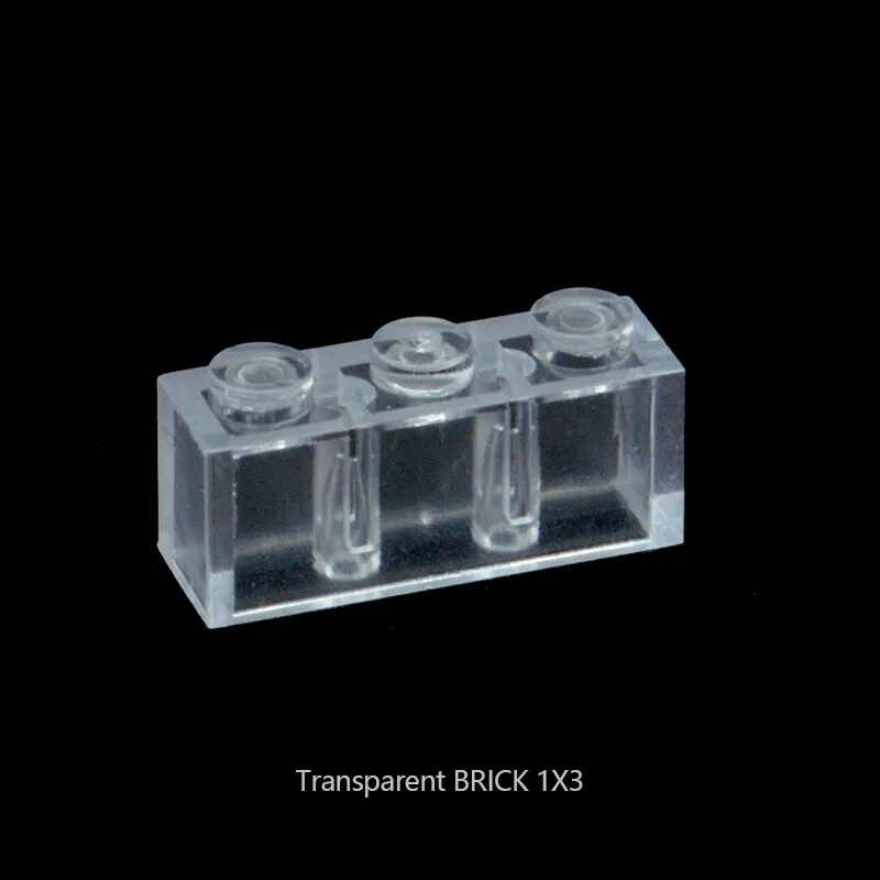 Kleine deeltjes 1x2 2x3 2x4 1x1 Bricks MOC Onderdelen Transparante Bricks bouwstenen Geschenken Speelgoed voor Kinderen
