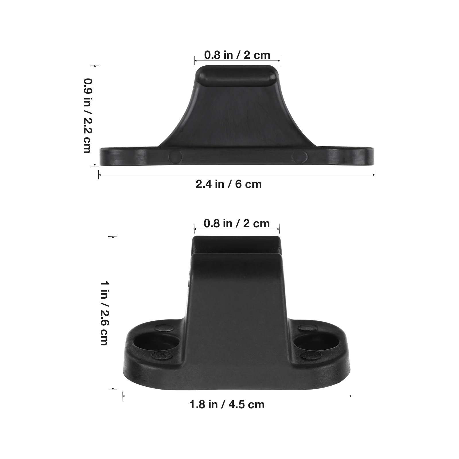 2 Pcs T-shaped Warehouse Door Suction Rv Latch Retaining Tool Refit Holder Black