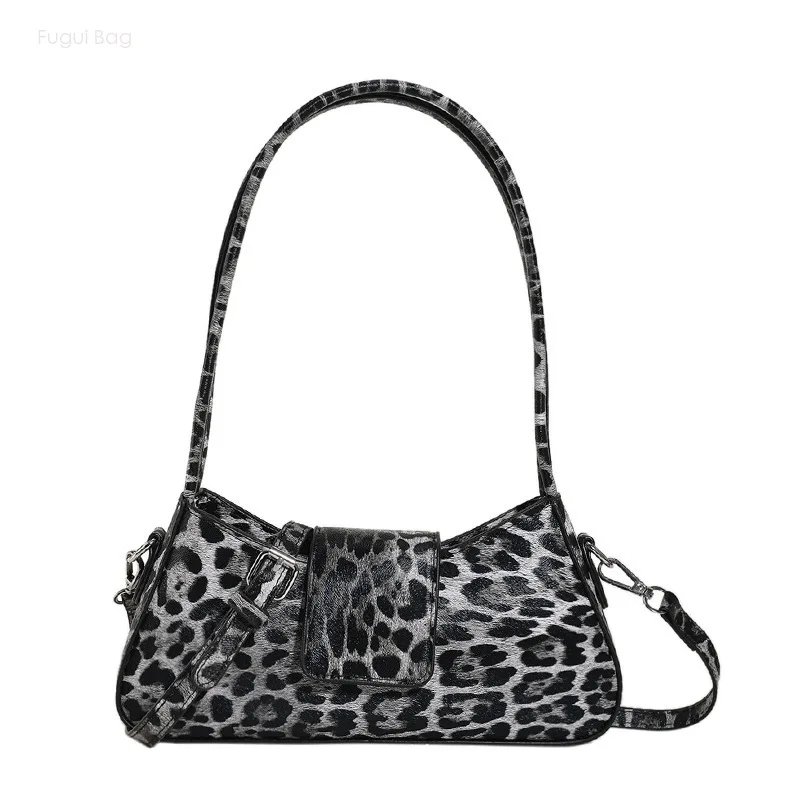 Women's Handbag Single Shoulder Underarm Bag 2024 New Fashion Versatile Unique High Grade Spicy Girl Leopard Pattern