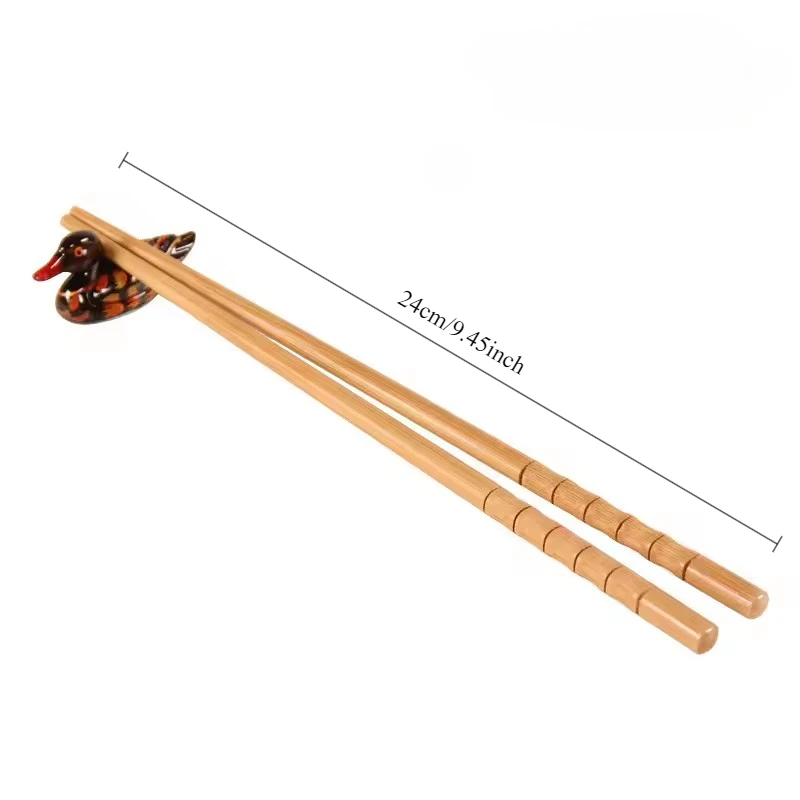 2026New Pure manual Natural Bamboo Wood Chopsticks Healthy Chinese Carbonization Chop Sticks Reusable Hashi Sushi dinnerware