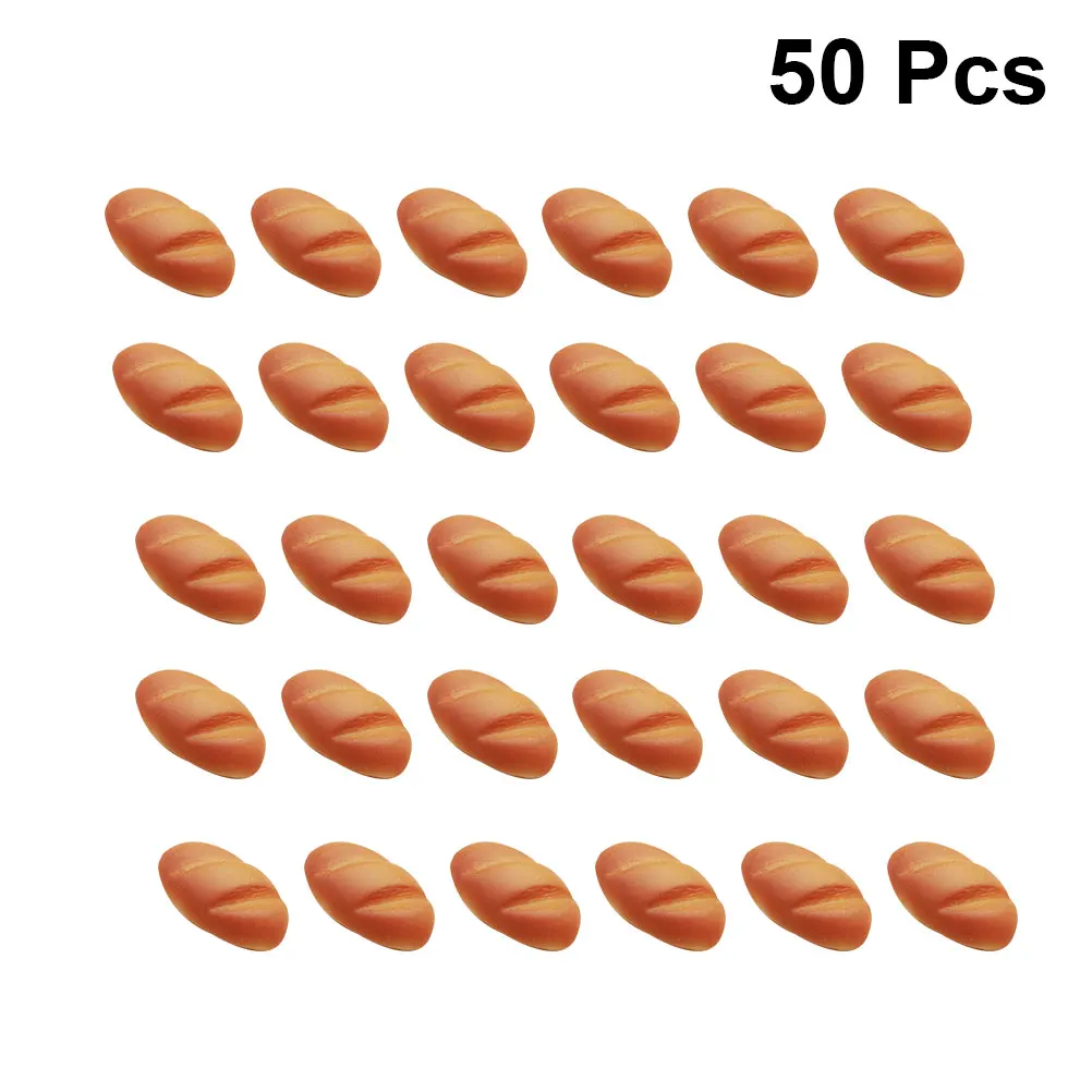 

50pcs Simulation Bread Accessories Resin Jewelry Supplies Kids Toys Food Decor DIY Earrings Keychain Crafts Gifts