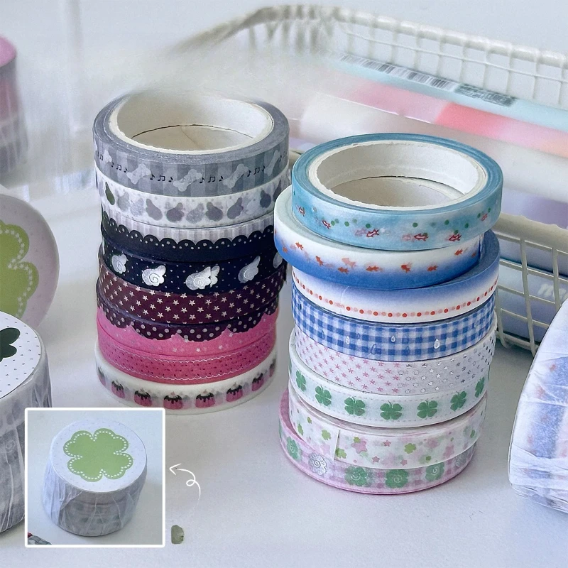 4 قطعة/المجموعة 6 مللي متر رقيقة جدا اشي الشريط مجموعة معدنية الفضة غرامة خط الشريط ل سجل القصاصات الحلو شريط الزخرفية DIY بها بنفسك المجلات #2