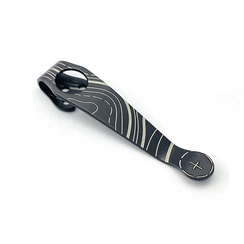 PORK-CUSTOM Hand Made ไทเทเนียมลึกพกพาคลิปสําหรับมีด Spyderco ทําจากไทเทเนียม 6Al-4V