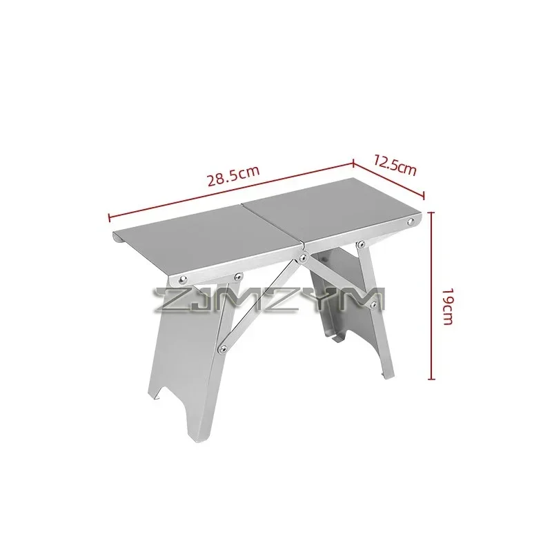 Stainless Steel Folding Camping Stool Chair Portable For Outdoor Fishing Hiking Backpacking with 100KG Load Cpacity