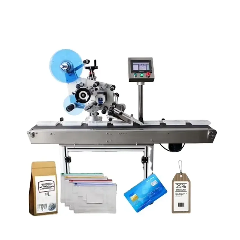 New Design Secure Automatic Top and Flat Labeling Machine for Card Printing Consumer Products