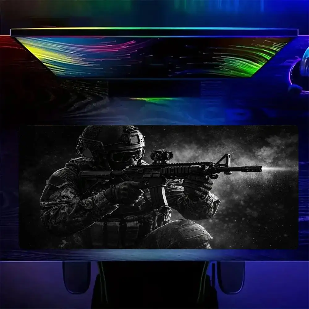 

Потрясающий игровой коврик для мыши с изображением солдата спецназа, нескользящий игровой коврик, аксессуары для ПК, коврик для клавиатуры и мыши, офисный коврик