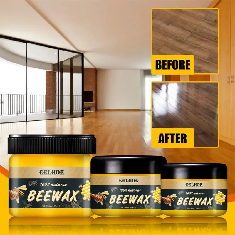 40/80g Furniture Polishing Beeswax Beeswax Wood Seasoning Beewax Wooden Floor Cleaning Maintenance Polished Brighten Care Wax