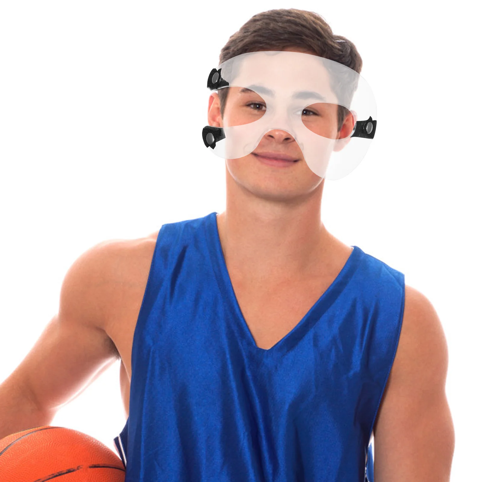 Face Protection Nose Mask Basketball Football Soccer Adjustable Protector for Sports Plastic