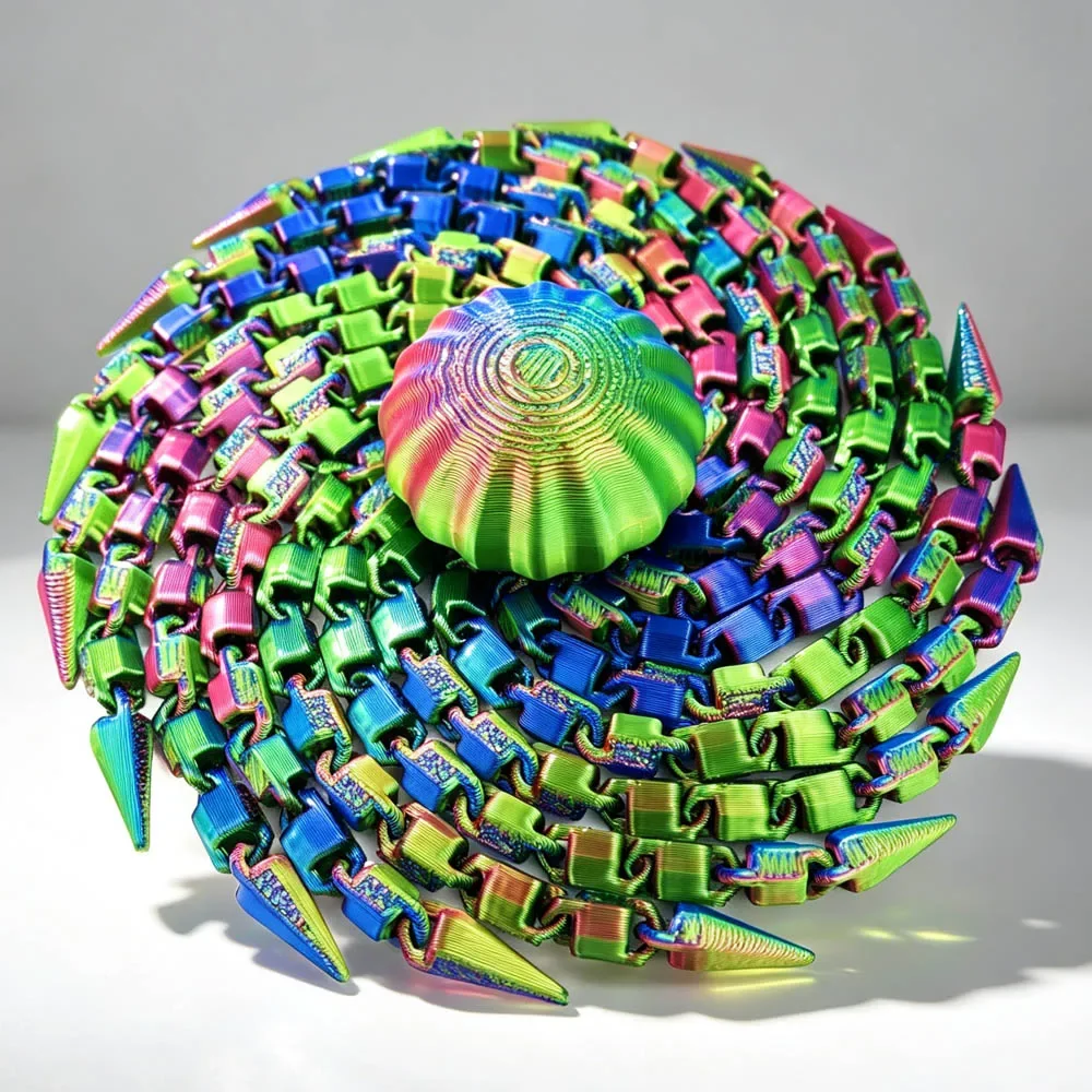 Kreatives 3D-gedrucktes Quallen-Entspannungsspielzeug, Spiralförmiger Oktopus, sensorisches Dekorationsstück, interaktives Stressabbau-Spielzeug, lustiges Spielzeug – Detail 3