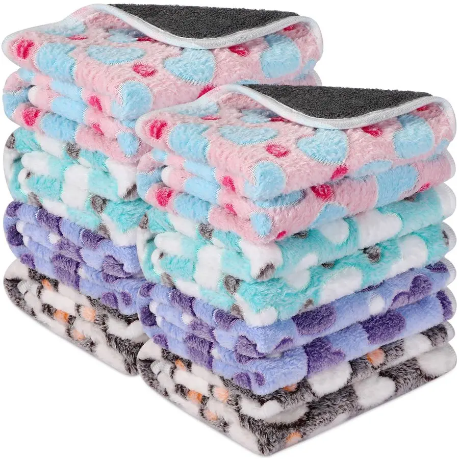 

8 Pcs Guinea Pig Blankets Absorbent Washable Animal Fleece Bedding Cage Liners Waterproof Reusable Pet Pee Sleep Mat Pad Cover f