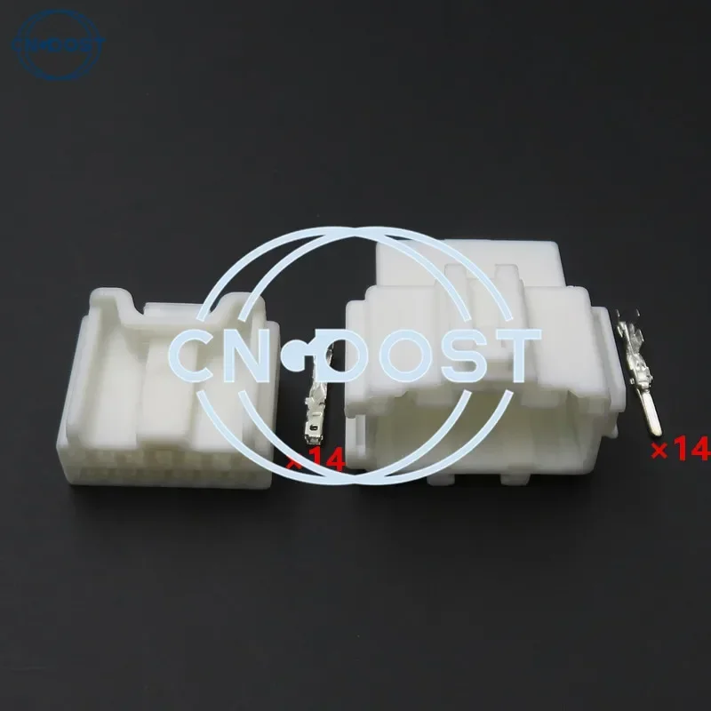

1 Set 14 Way AC Assembly Auto Unsealed Male Female Connector Automotive Rearview Mirror Electric Wiring Plastic Housing Socket