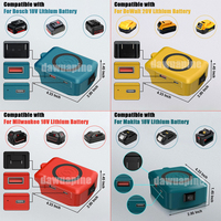 Wireless Charger Adapter for Makita for Dewalt for Milwaukee for Bosch 18V Lithium Battery Charging Station with Type-C&USB Port