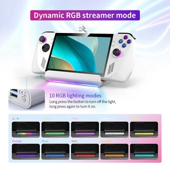 New-Docking Station For ROG Ally Hub RGB Steam Deck Stand With 4K@60Hz TV/ 1Gb Ethernet/ USB3.0/ PD 3.0 Fast Charging 2 New-Docking Station For ROG Ally Hub RGB Steam Deck Stand With 4K@60Hz TV/ 1Gb Ethernet/ USB3.0/ PD 3.0 Fast Charging 2