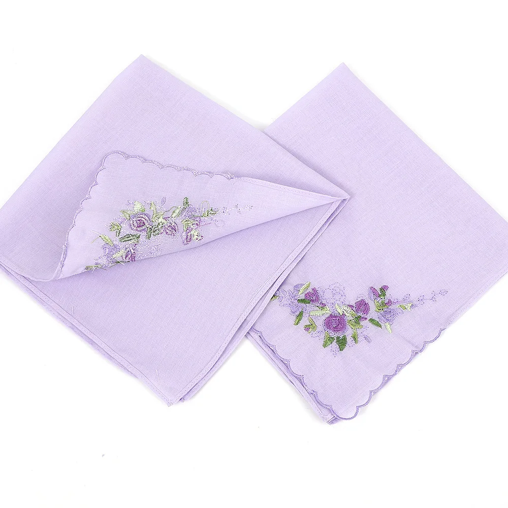 Chusteczka haftowana z czystej bawełny, haftowana damska japońska bawełniana ściereczka do herbaty 35 cm, czesana