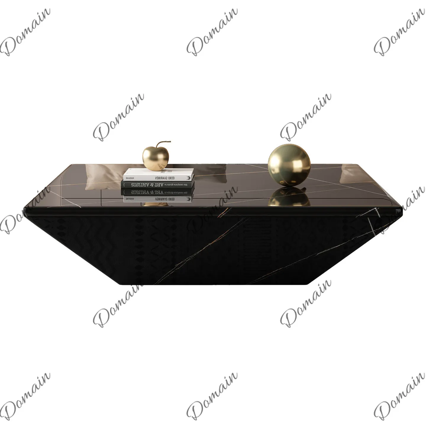Marble coffee table high-end living room square Italian minimalist large flat modern home combination