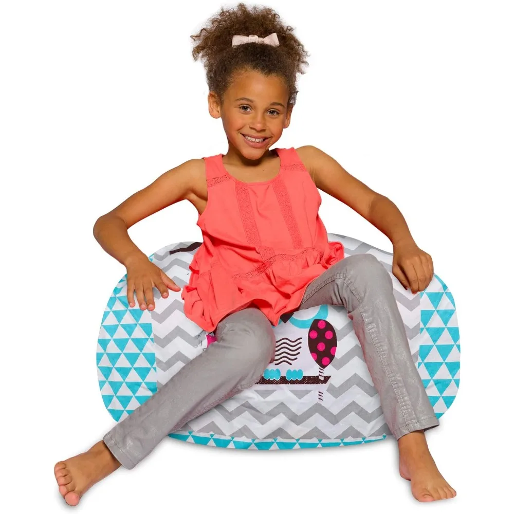 

Кресло-мешок Posh Creations для детей, подростков и взрослых. В комплект входит съемный чехол, который можно стирать в машине, 27 дюймов — средний размер, Canvas O.